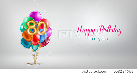 Festive birthday illustration with balloons 108284595