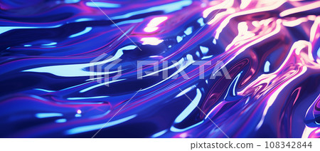 Abstract Holographic Background with Shiny Metallic Sheen and Vibrant Colors. 108342844