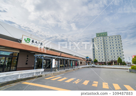 “Aomori Prefecture” Scenery of the north exit of Honhachinohe Station 109487883