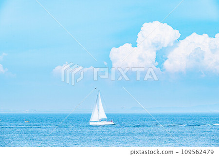 Yacht floating in the sea 109562479