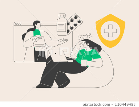 Telehealth abstract concept vector illustration. 110449485