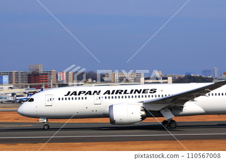 Osaka International Airport JAL Airplane Takeoff Ready Sky Park 110567008