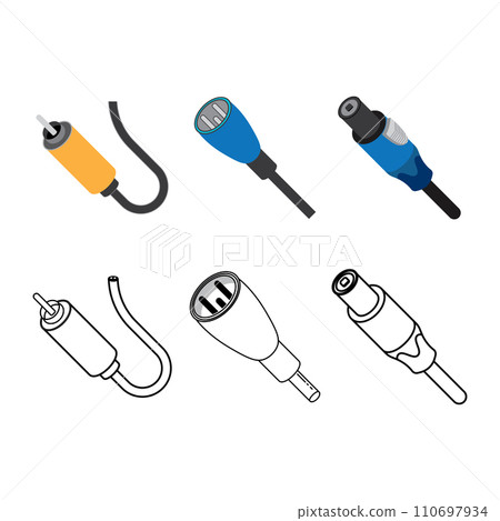 Audio jack icon 110697934