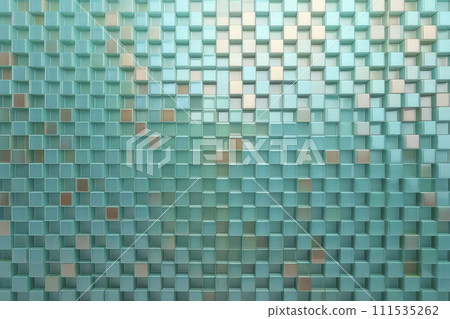 Mosaic cubic geometrical background. 111535262