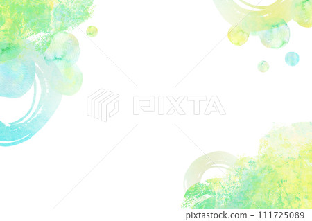 Green refreshing watercolor background material 111725089