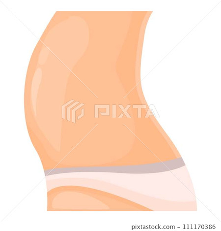 Female belly icon cartoon vector. Fat woman. Slim girl 111170386