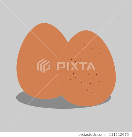 Egg vector illustration, Collection of whole, broken, fried, yolks, eggshells and boiled eggs. Whole and broken white and yellow fresh raw eggs. 111212673