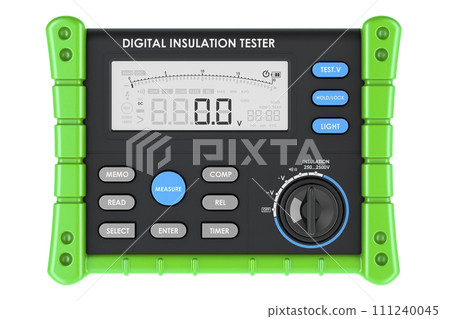 Megohmmeter, Digital Insulation Resistance Tester, 3D rendering 111240045