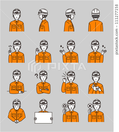 Rescue team illustration set 111277158