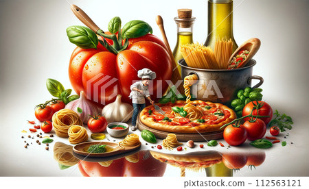 Delicious fruits and vegetables, tomatoes, pictures of commercial tomatoes, delicious tomato juice, tomato dishes, pictures of various tomatoes, tomato pasta 112563121