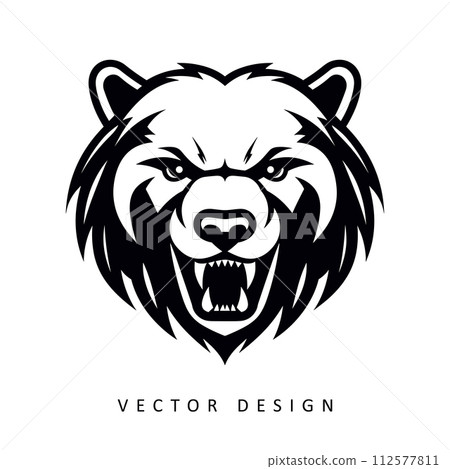 AI-generated content. bear minimalist elegant vector design isolated illustration 112577811