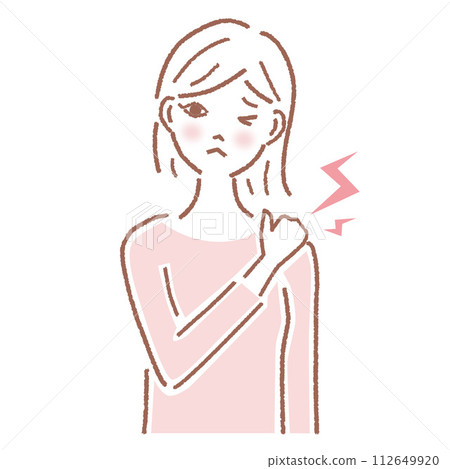 A woman with shoulder ache 112649920