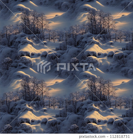 Seamless pattern with winter elements. 112818731