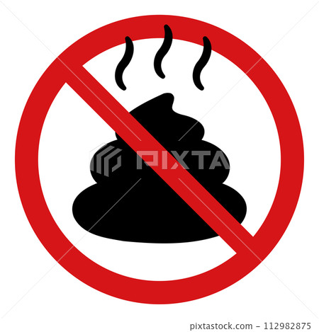 No poop sign illustration 112982875