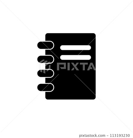 Notebook. Notepad Flat Vector Icon 113193230