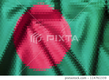 Vector The of a folded flag of Bangladesh 114761339