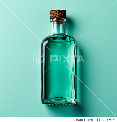 Empty glass bottle, liquid bottle - AI generated image 114023707