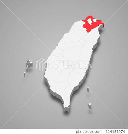 New Taipei City division location within Taiwan 3d map 114183974