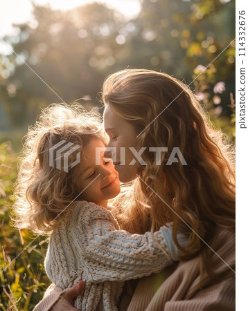 Family moments, Instagram highlight collection scenes of mothers and children. 114332676