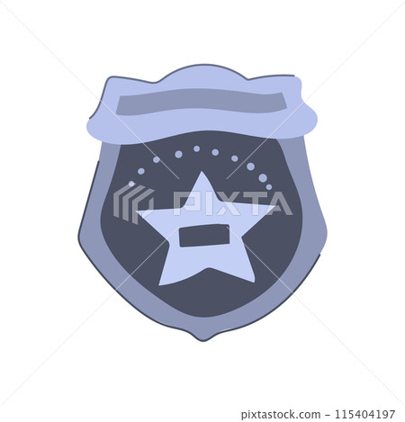 star sheriff badge cartoon vector illustration 115404197