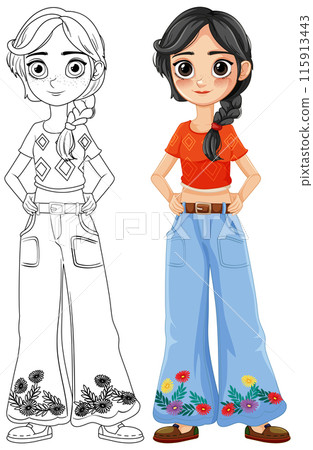 New Character Girl Illustration 115913443