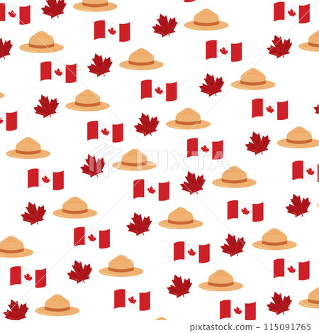 Canada icon pattern background Vector 115091765