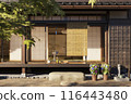 The veranda of a Japanese house in summer with the setting sun shining in / Summer vacation, returning home, rural home, Showa retro image 116443480