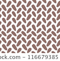 Seamless knitted fabric pattern illustration (brown) 116679385