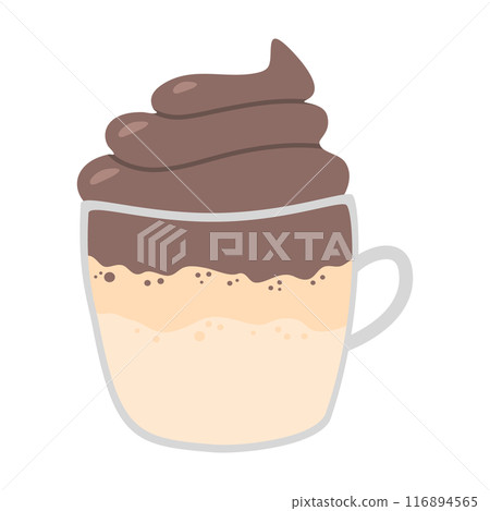 Flat design dalgona coffee  116894565