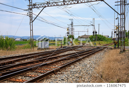 <Shimane Prefecture> Ichibataguchi Station: Level switchback and railroad crossing 116067475