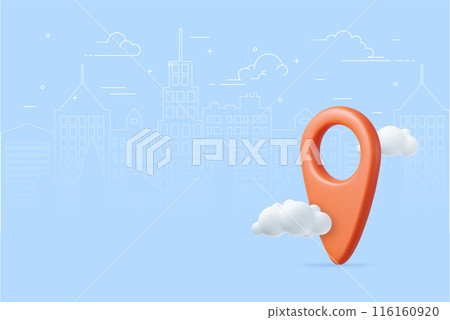 3d Mark location. Locate pin gps map. 116160920