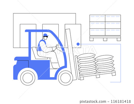 Loading service isolated cartoon vector illustrations. 116181418