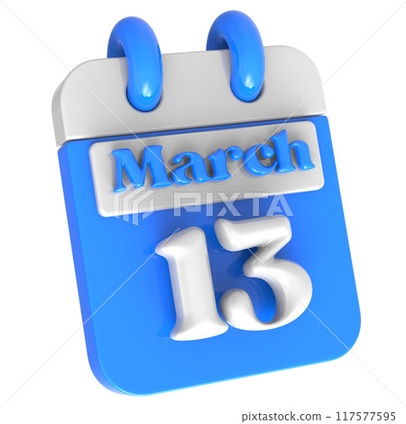 blue calendar isolated on white 117577595