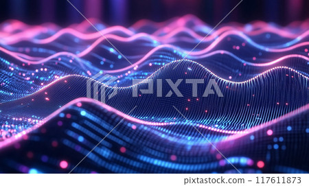 Colorful wave background 117611873