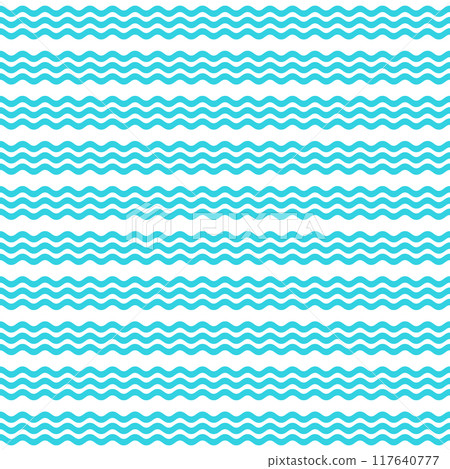 seamless water wave line pattern and background vector illustration 117640777