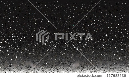 Black Noise Stipple Dots Halftone Gradient or Dynamic Textured Grunge Background. 117682386