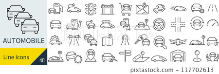 Automotive icon set 117702613