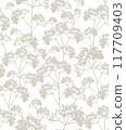 Seamless plant pattern (greige) 117709403