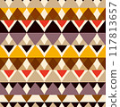 Colorful geometric seamless background knitted pattern (brown) 117813657