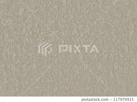 Background of light beige paper wallpaper with textured dark chaotic spots and glitter. 117970915