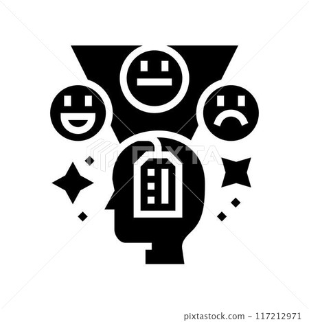 attitude consumer behavior glyph icon vector illustration 117212971