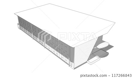 3D illustration of building project 117266843