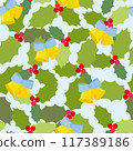 Cute seamless Christmas background material (saxe blue) 117389186