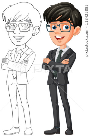 Businessman Cartoon Character Illustration 118423883