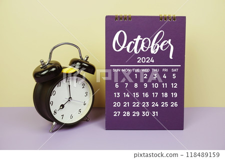 October 2024 annual monthly desk calendar for planning and management 118489159