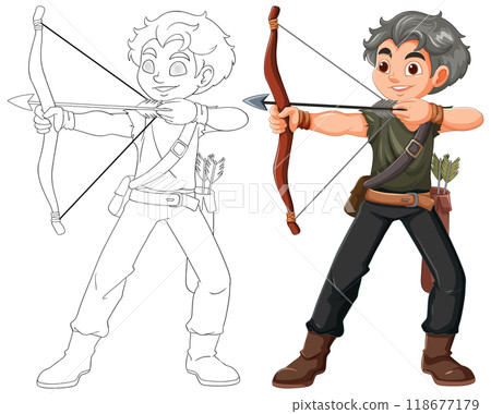 Young Archer in Action 118677179