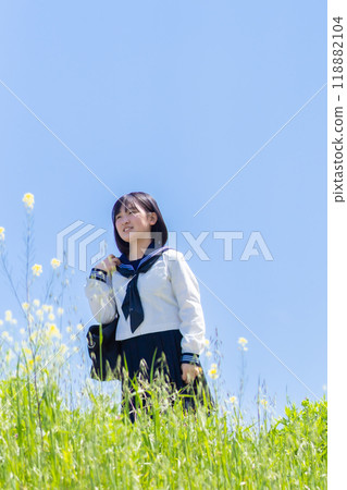 High school girl on a spring day 118882104