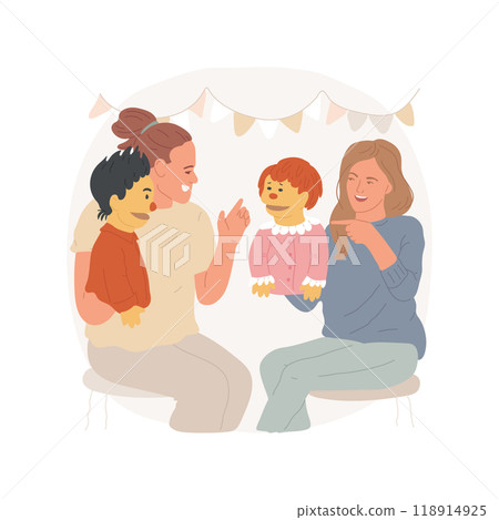 Puppet show isolated cartoon vector illustration. 118914925