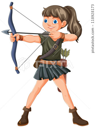 Young Archer in Action 118928173