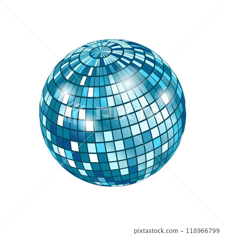 Disco ball with stars icon, disco ball sign - stock vector 118966799